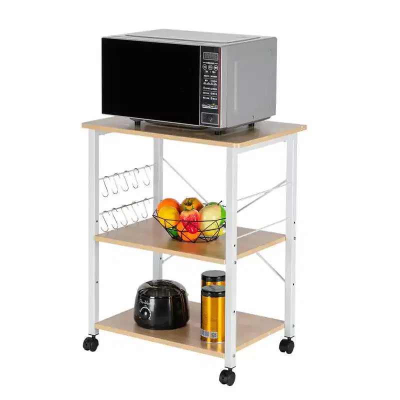 Étagère de Boulanger 3 Niveaux Support de Four à Micro-ondes pour Cuisine