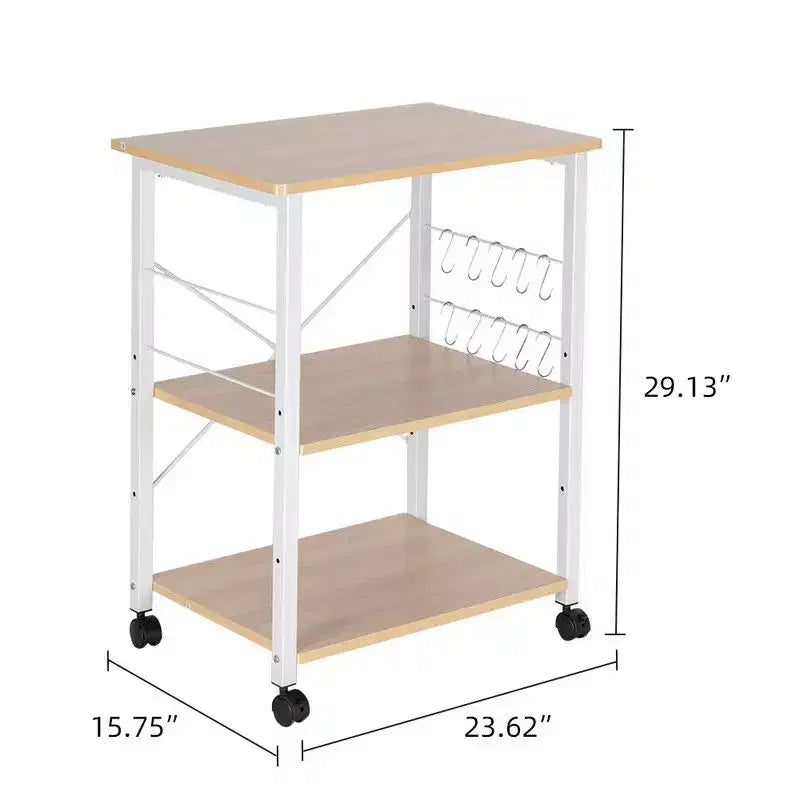 Étagère de Boulanger 3 Niveaux Support de Four à Micro-ondes pour Cuisine