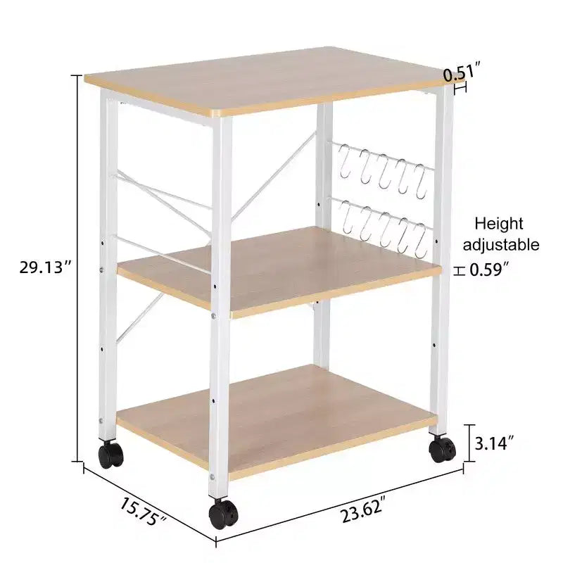 Étagère de Boulanger 3 Niveaux Support de Four à Micro-ondes pour Cuisine