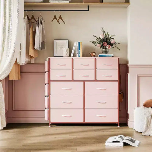 12-Drawer Dresser for Bedroom, Fabric Storage Dresser for Bedroom, Living Room, or Entryway