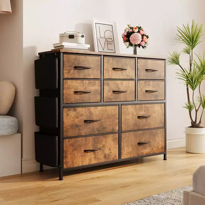 10-Drawer Dresser for Bedroom, Fabric Storage Dresser for Bedroom, Living Room, or Entryway