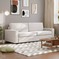 ATJafurn 88.6 Convertible Sleeper Sofa Bed, Modern Linen Fabric Pull Out Sleeper Couch Bed Space-Saving for Apartments, Living Room, Bedroom, Studio