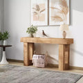 Narrow Entryway Table,63 Inch Long Wooden Couch Table Behind Sofa,Farmhouse Entryway Console,Perfect for Living Room,Hallway,Bedroom,Natural Wood