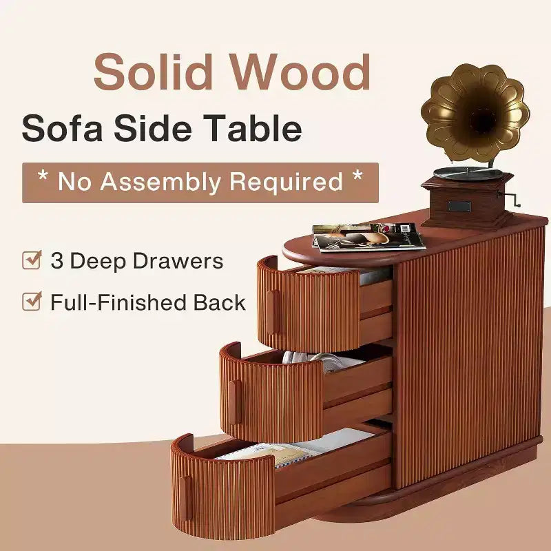 Petite table d'appoint étroite en bois massif de style ferme, table de chevet fine avec rangement, table de canapé pour chambre à coucher, salon