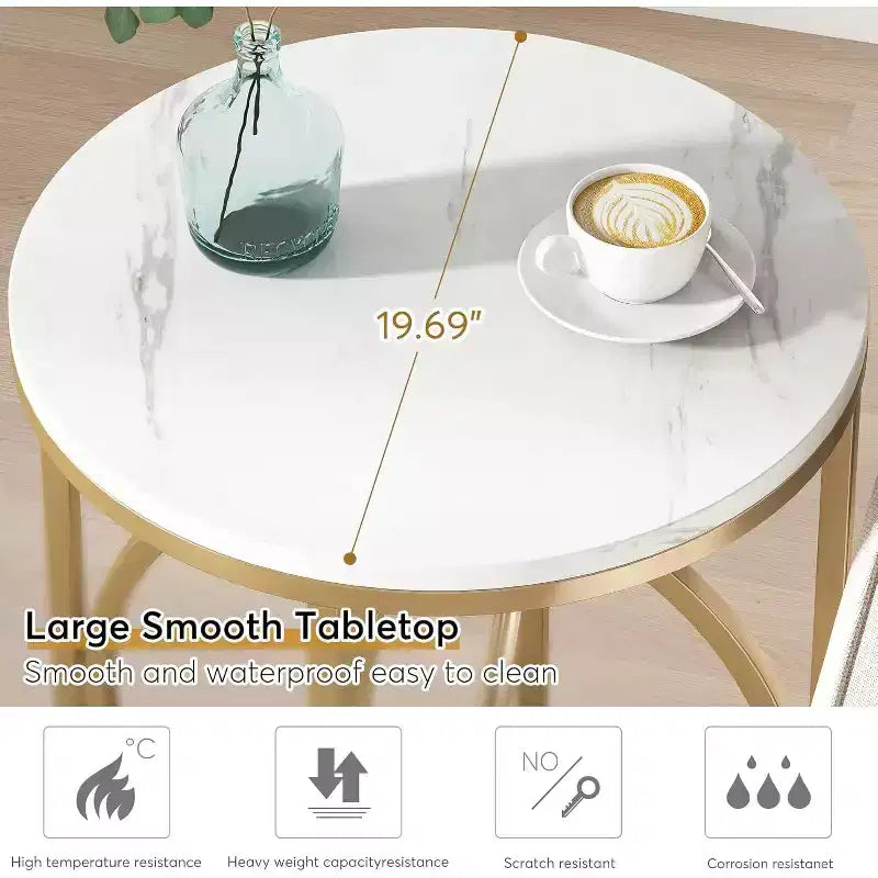Table d'appoint industrielle étroite et ronde avec base en métal creux, table de chevet cylindrique pour salon, chambre à coucher