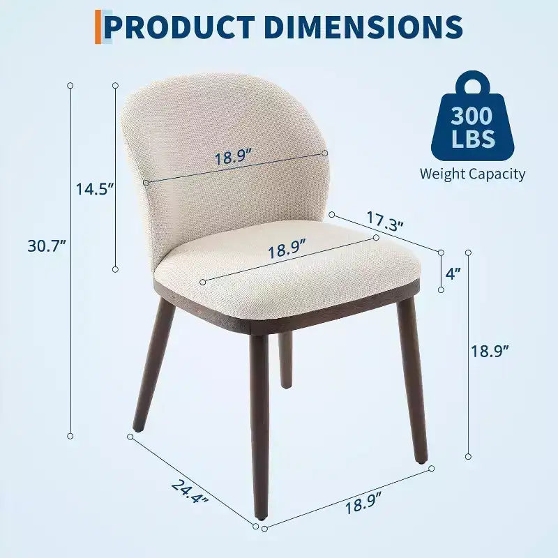 Lot de 2 Chaises Rétro - Assises en Similicuir avec Piètement en Acier, Dossiers Accentués Noyer, Crème pour Petits Espaces