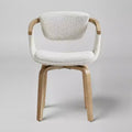 Art Leon Boucle Fabric Swivel Dining Chair