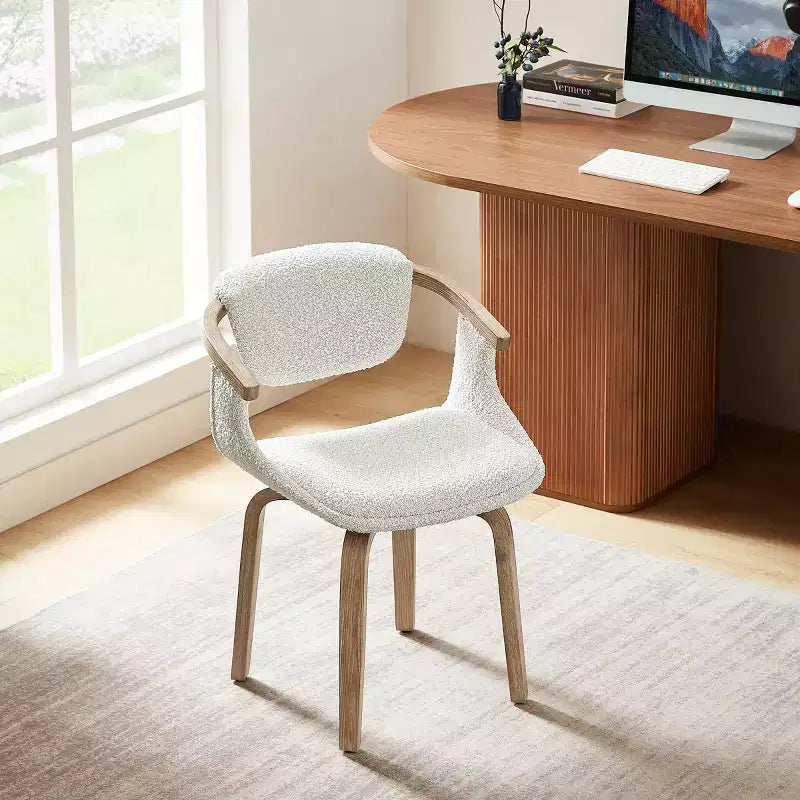 Chaise de salle à manger pivotante en tissu