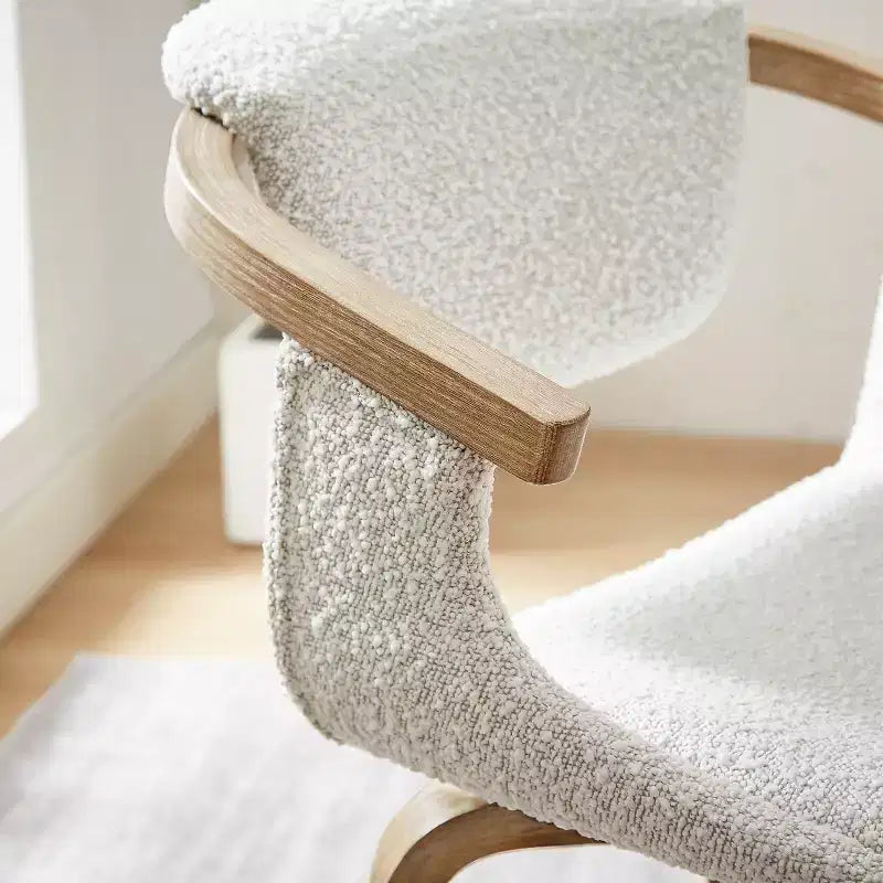 Chaise de salle à manger pivotante en tissu