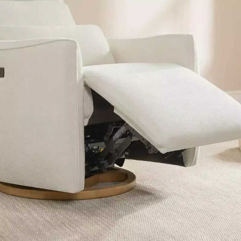 Fauteuil inclinable pivotant électrique à double moteur avec coussin lombaire pour chambre de bébé