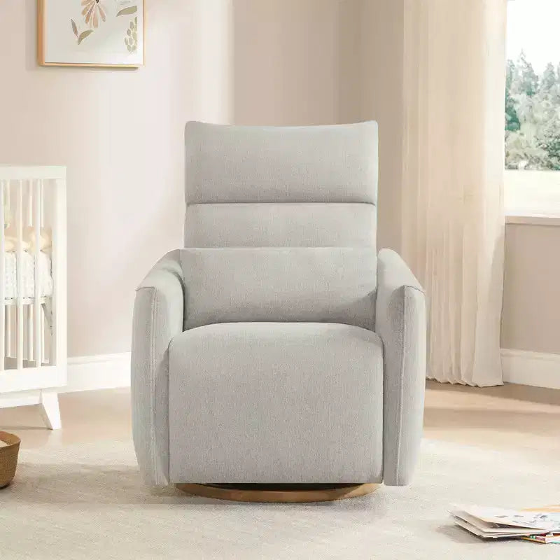 Fauteuil inclinable pivotant électrique à double moteur avec coussin lombaire pour chambre de bébé