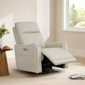 Spruce & Spring Genuine Leather Power Swivel Recliner Chair Nursery Glider