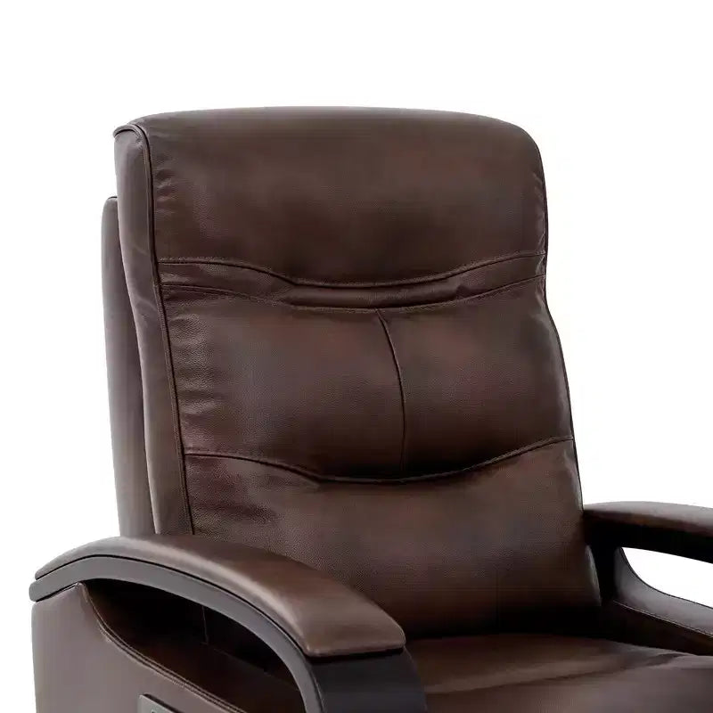 Fauteuil inclinable électrique pivotant en cuir avec appuie-tête électrique