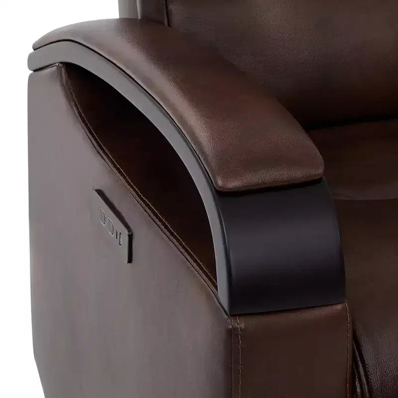 Fauteuil inclinable électrique pivotant en cuir avec appuie-tête électrique