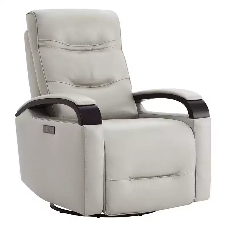Fauteuil inclinable électrique pivotant en cuir avec appuie-tête électrique