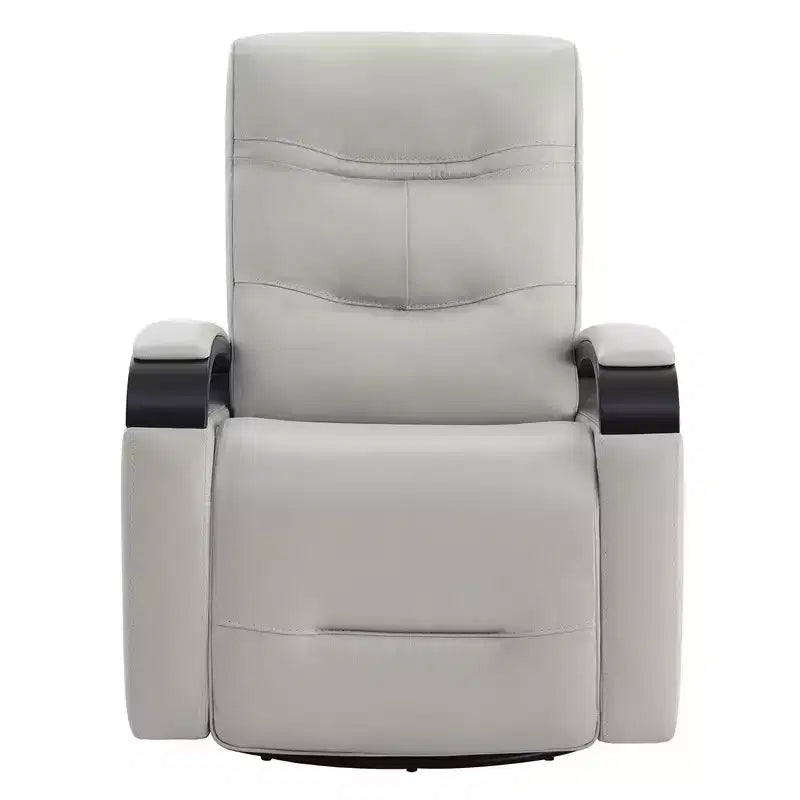 Fauteuil inclinable électrique pivotant en cuir avec appuie-tête électrique