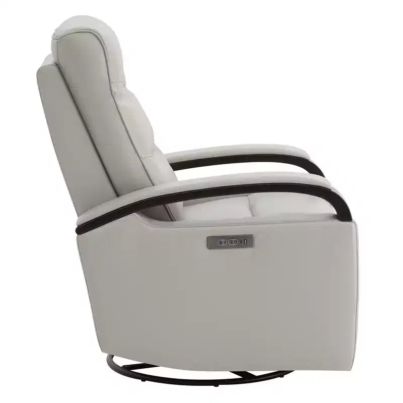 Fauteuil inclinable électrique pivotant en cuir avec appuie-tête électrique