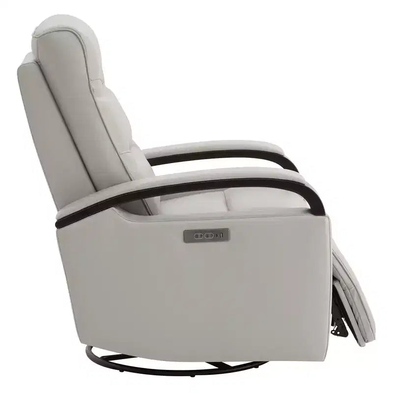 Fauteuil inclinable électrique pivotant en cuir avec appuie-tête électrique