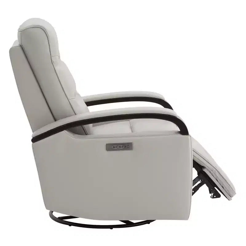 Fauteuil inclinable électrique pivotant en cuir avec appuie-tête électrique
