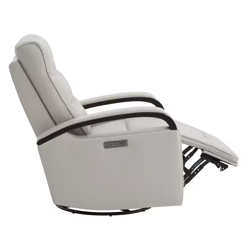 Fauteuil inclinable électrique pivotant en cuir avec appuie-tête électrique