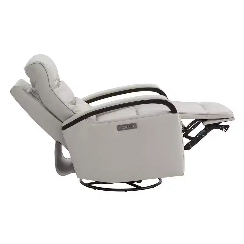 Fauteuil inclinable électrique pivotant en cuir avec appuie-tête électrique