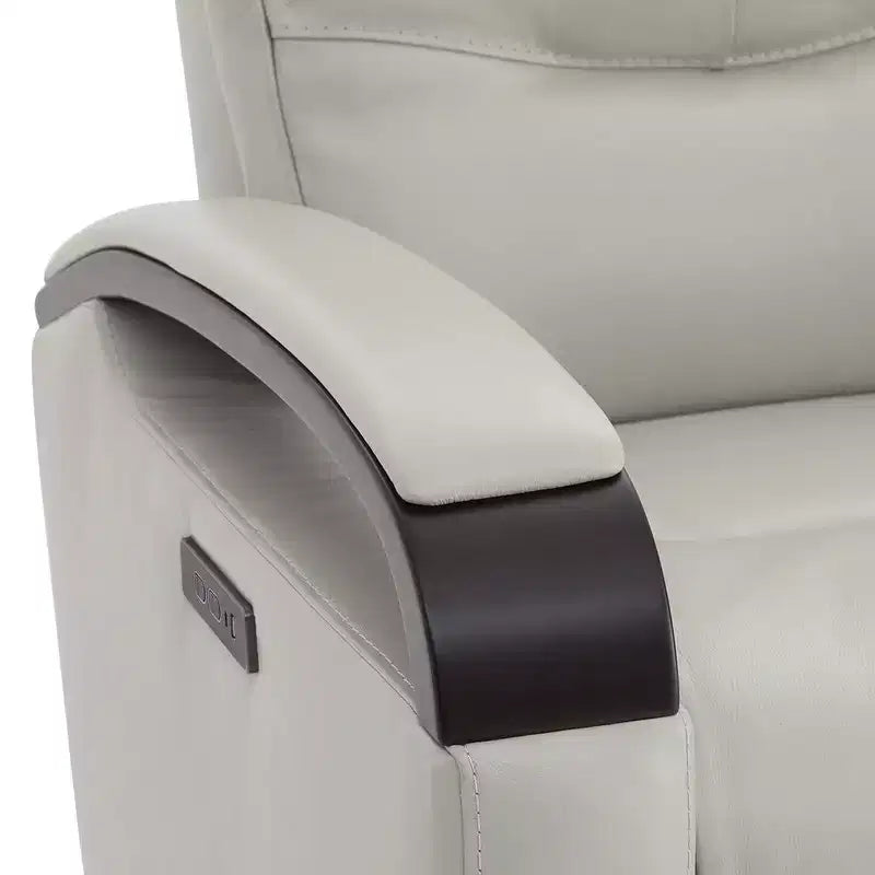 Fauteuil inclinable électrique pivotant en cuir avec appuie-tête électrique