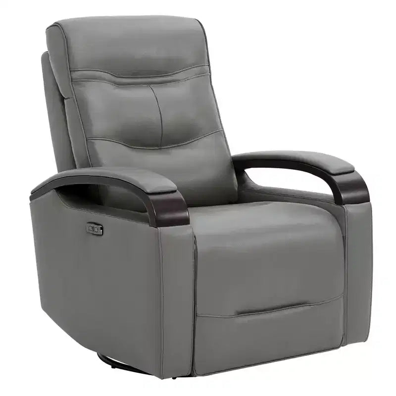 Fauteuil inclinable électrique pivotant en cuir avec appuie-tête électrique