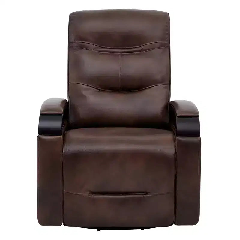 Fauteuil inclinable électrique pivotant en cuir avec appuie-tête électrique