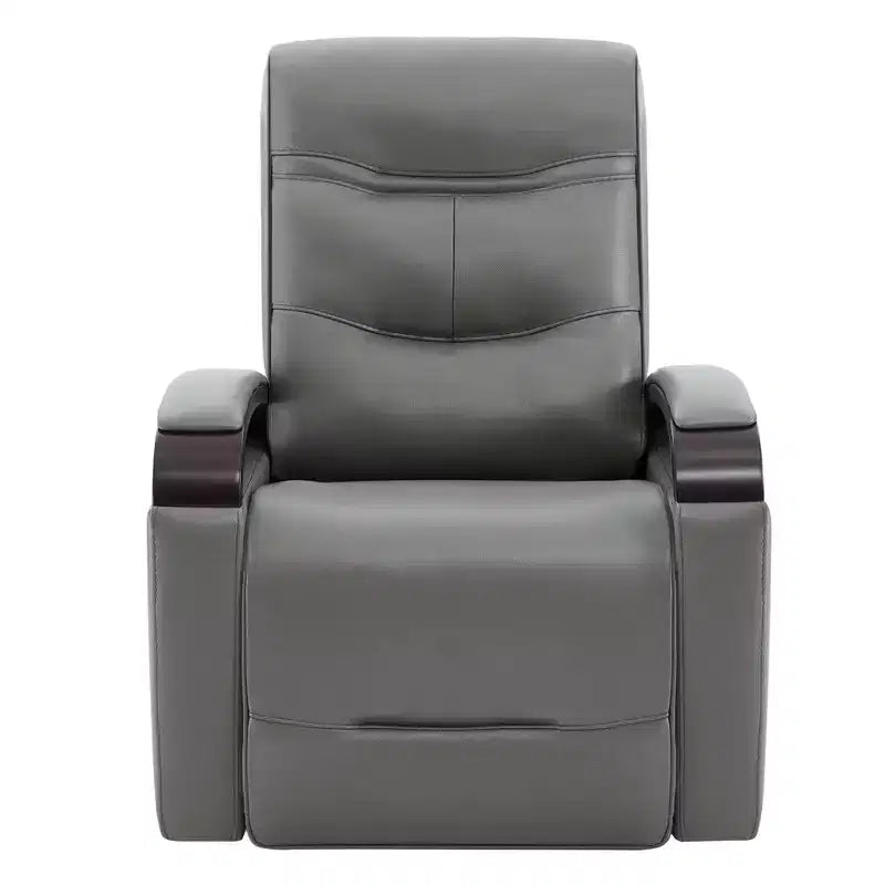 Fauteuil inclinable électrique pivotant en cuir avec appuie-tête électrique
