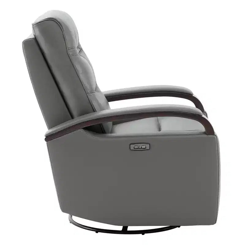 Fauteuil inclinable électrique pivotant en cuir avec appuie-tête électrique
