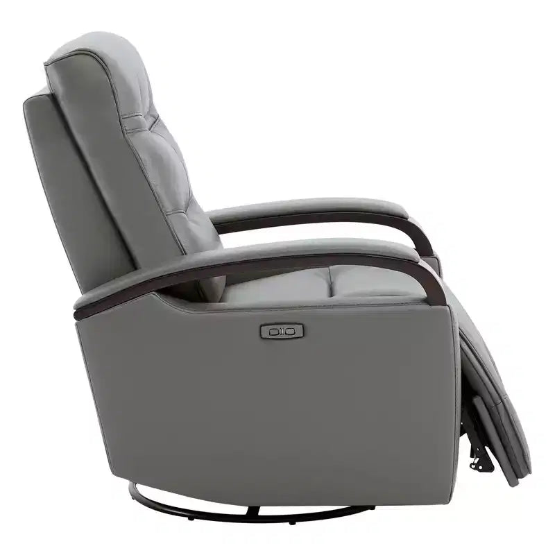 Fauteuil inclinable électrique pivotant en cuir avec appuie-tête électrique