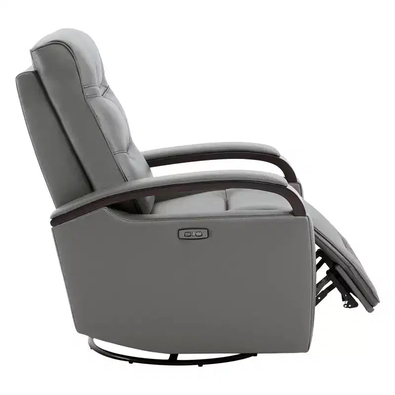 Fauteuil inclinable électrique pivotant en cuir avec appuie-tête électrique