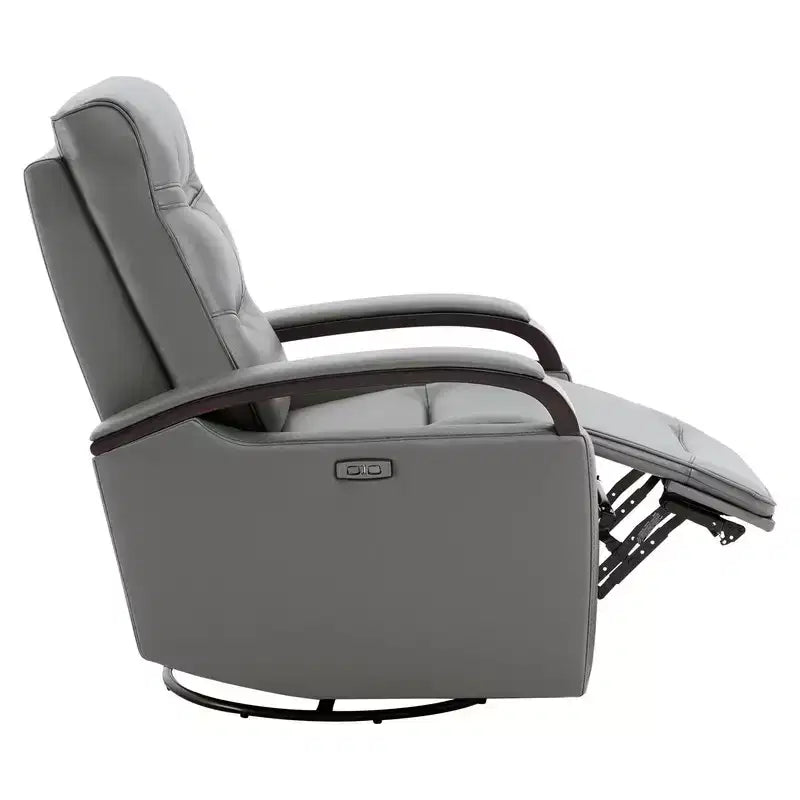 Fauteuil inclinable électrique pivotant en cuir avec appuie-tête électrique