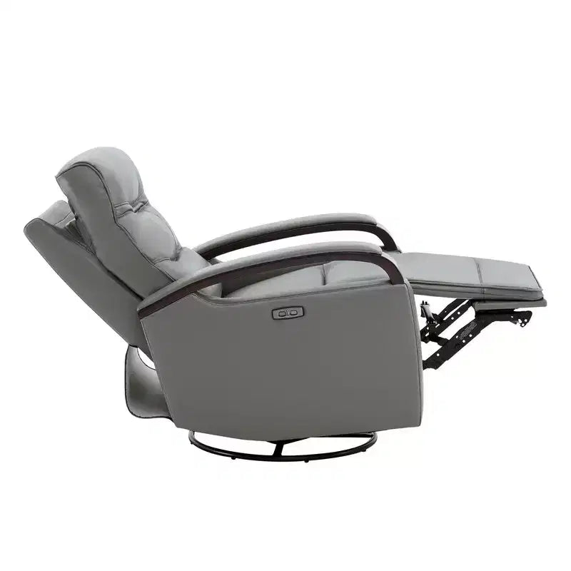 Fauteuil inclinable électrique pivotant en cuir avec appuie-tête électrique