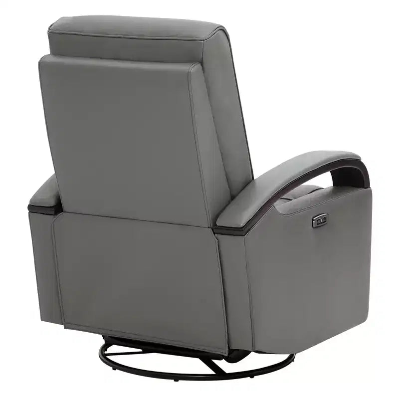Fauteuil inclinable électrique pivotant en cuir avec appuie-tête électrique