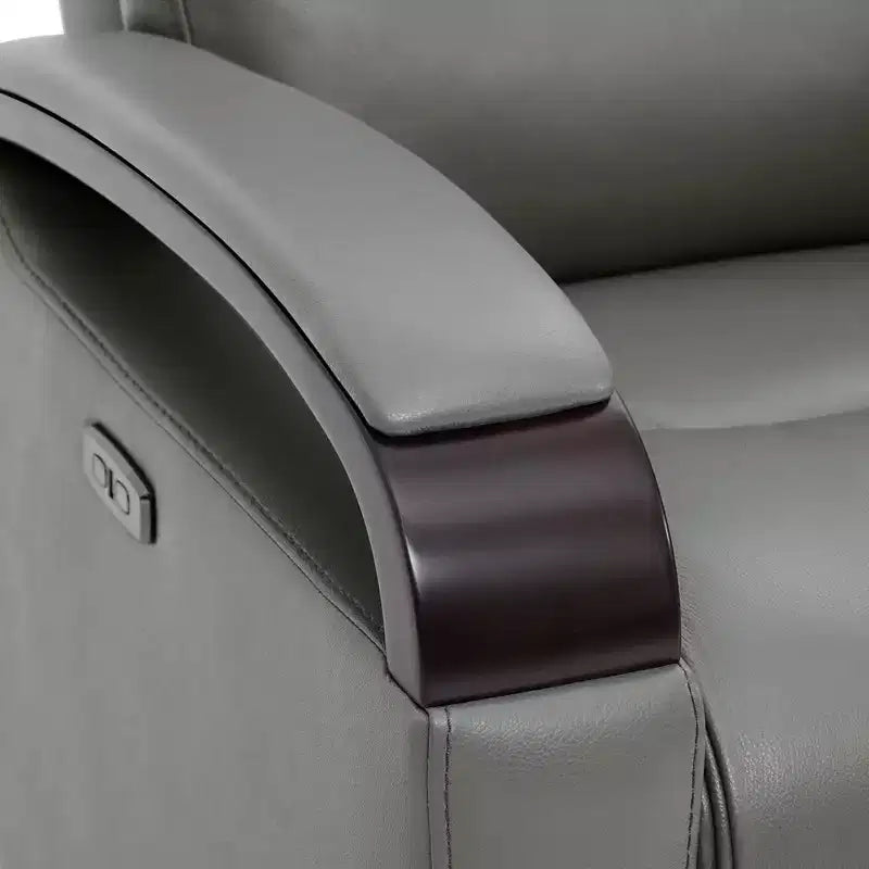 Fauteuil inclinable électrique pivotant en cuir avec appuie-tête électrique
