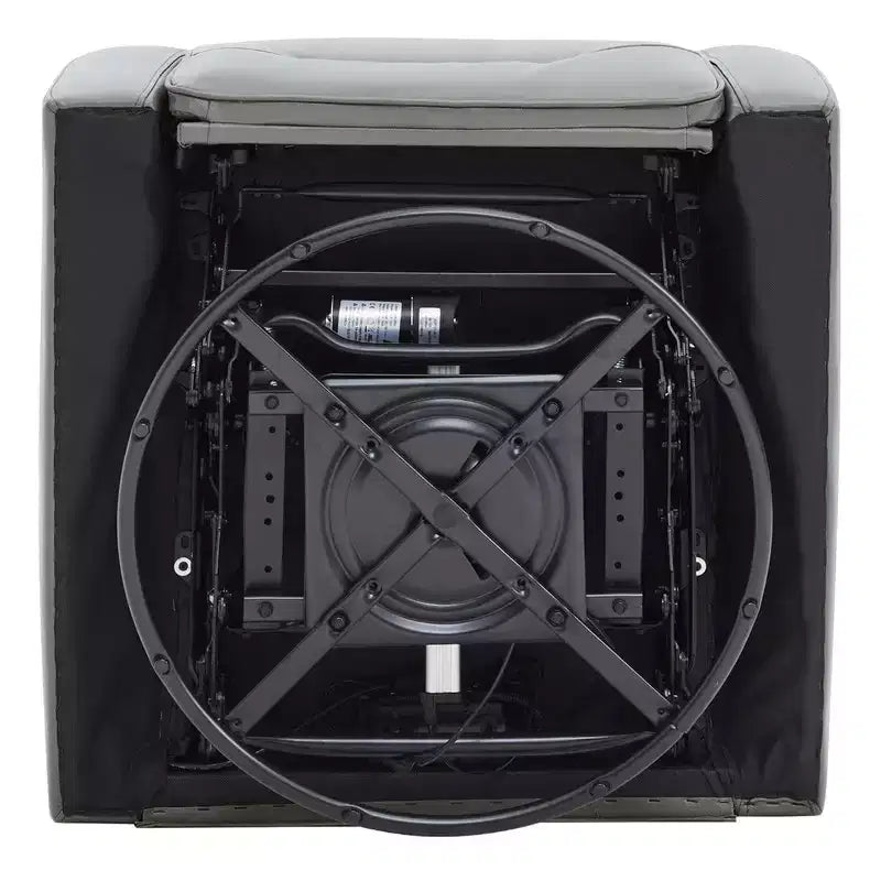 Fauteuil inclinable électrique pivotant en cuir avec appuie-tête électrique