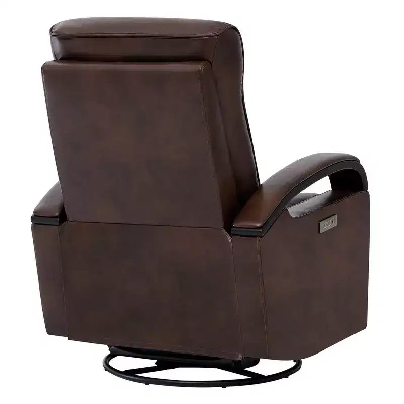 Fauteuil inclinable électrique pivotant en cuir avec appuie-tête électrique