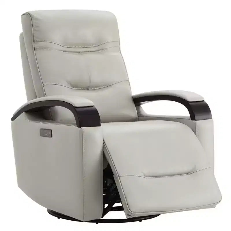 Fauteuil inclinable électrique pivotant en cuir avec appuie-tête électrique