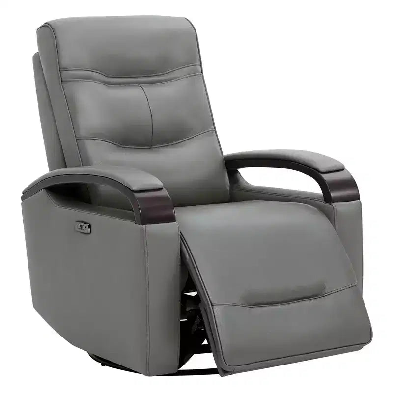 Fauteuil inclinable électrique pivotant en cuir avec appuie-tête électrique
