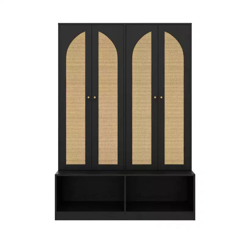 Meuble à chaussures de ferme, Organisateur de chaussures autoportant avec banc 4-en-1 et 6 crochets pour entrée, salon, couloir
