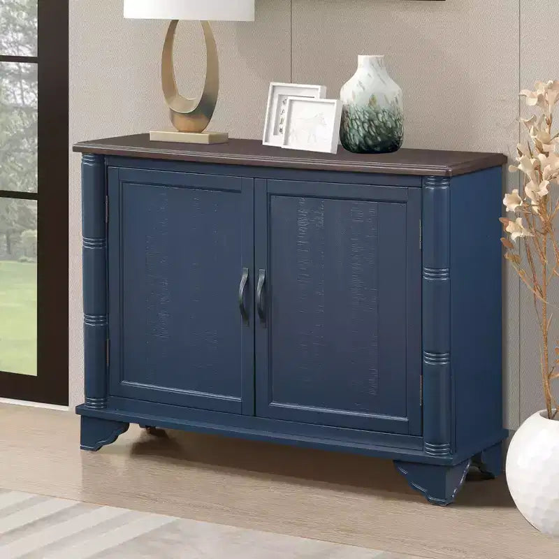 Meuble de rangement de 101,6 cm avec 2 portes et plateau en bois, buffet de rangement pour salon, salle à manger, cuisine