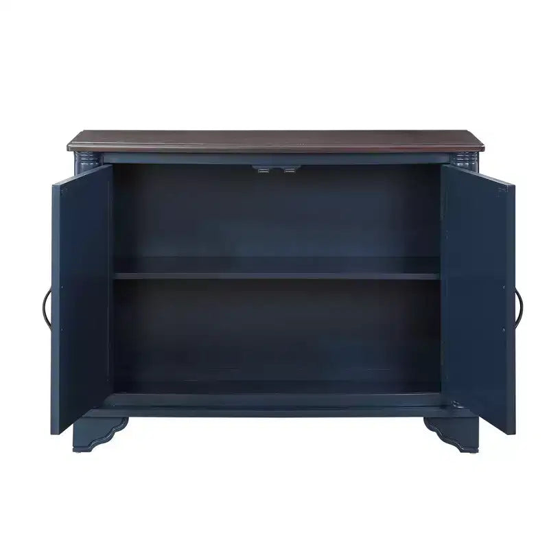 Meuble de rangement de 101,6 cm avec 2 portes et plateau en bois, buffet de rangement pour salon, salle à manger, cuisine