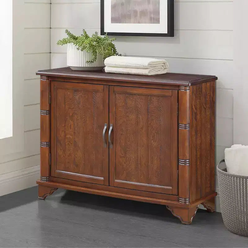 Meuble de rangement de 101,6 cm avec 2 portes et plateau en bois, buffet de rangement pour salon, salle à manger, cuisine