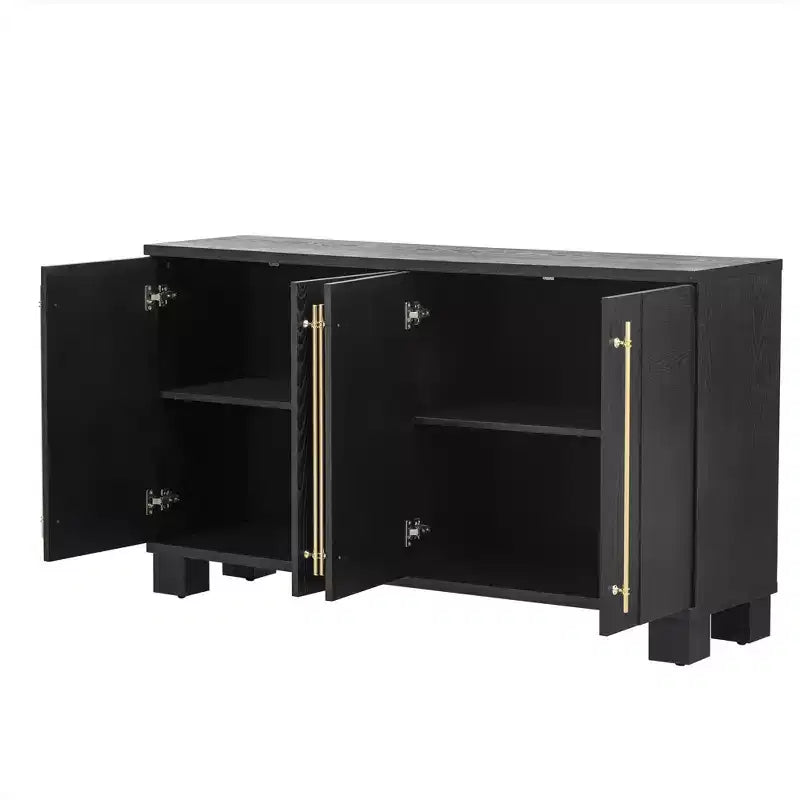 Buffet bas moderne, Meuble de rangement avec 4 portes et 4 étagères, Armoire de rangement pour salon, salle à manger, cuisine