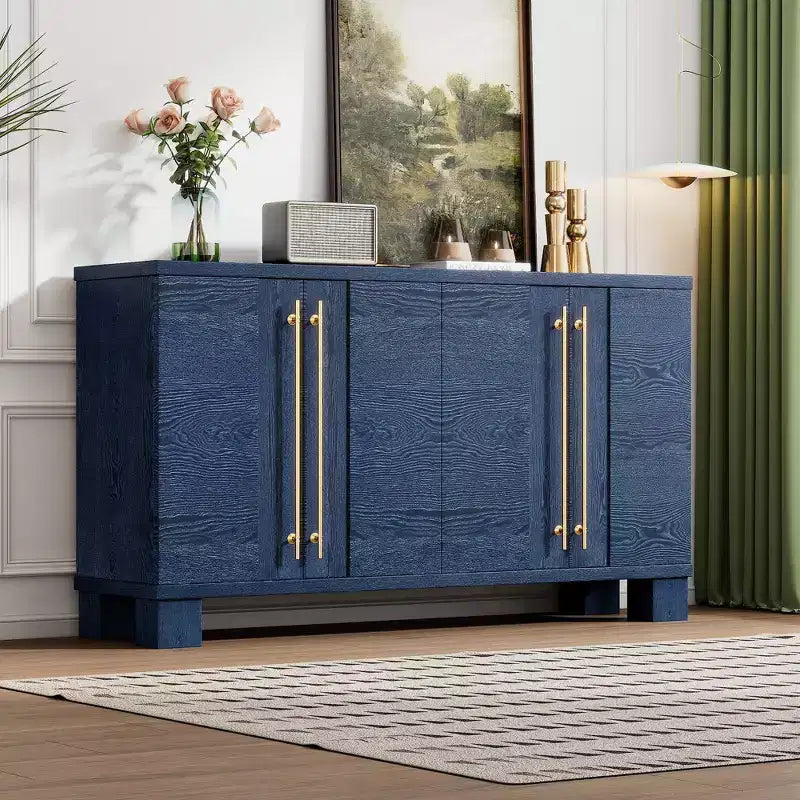 Buffet bas moderne, Meuble de rangement avec 4 portes et 4 étagères, Armoire de rangement pour salon, salle à manger, cuisine