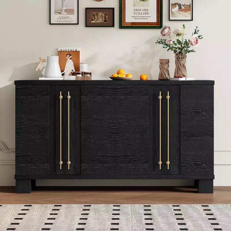 Okak Modern Sideboard Cabinet, Bufft Cabinet with 4 Doors and 4 Shelves, Storage Cabinet for Living Room, Dining Room, Kitchen