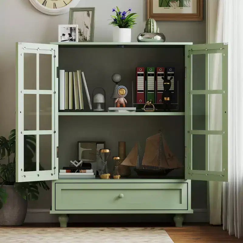 Buffet minimaliste avec 2 portes et 3 étagères, meuble de rangement pour salon, salle à manger, cuisine