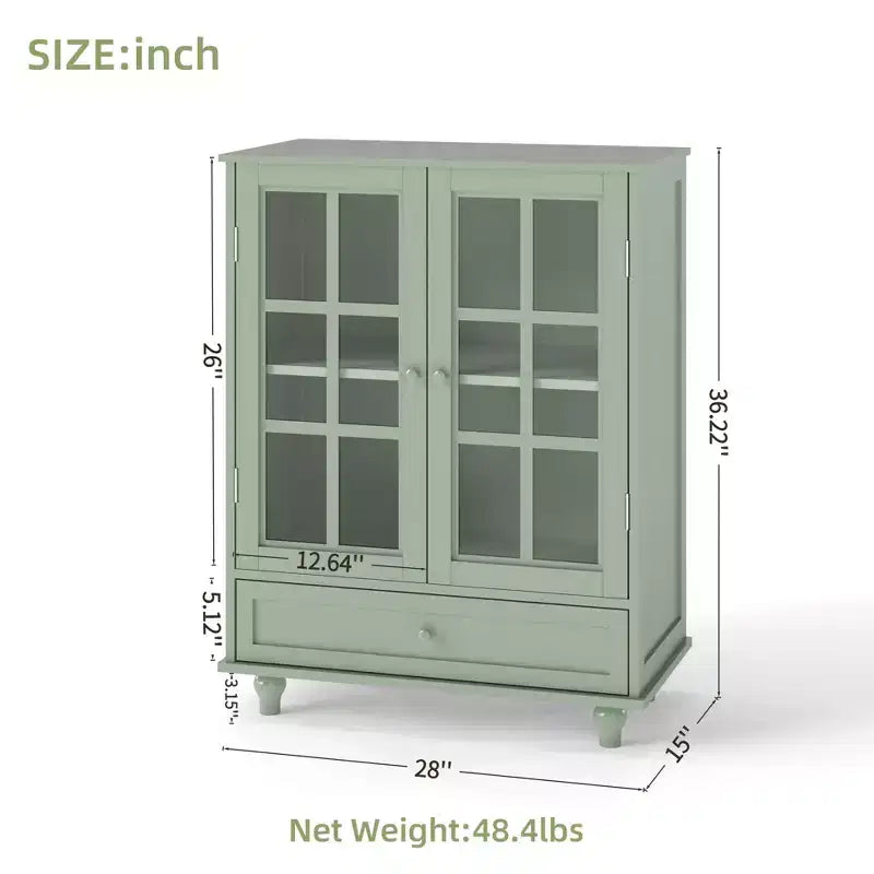 Buffet minimaliste avec 2 portes et 3 étagères, meuble de rangement pour salon, salle à manger, cuisine