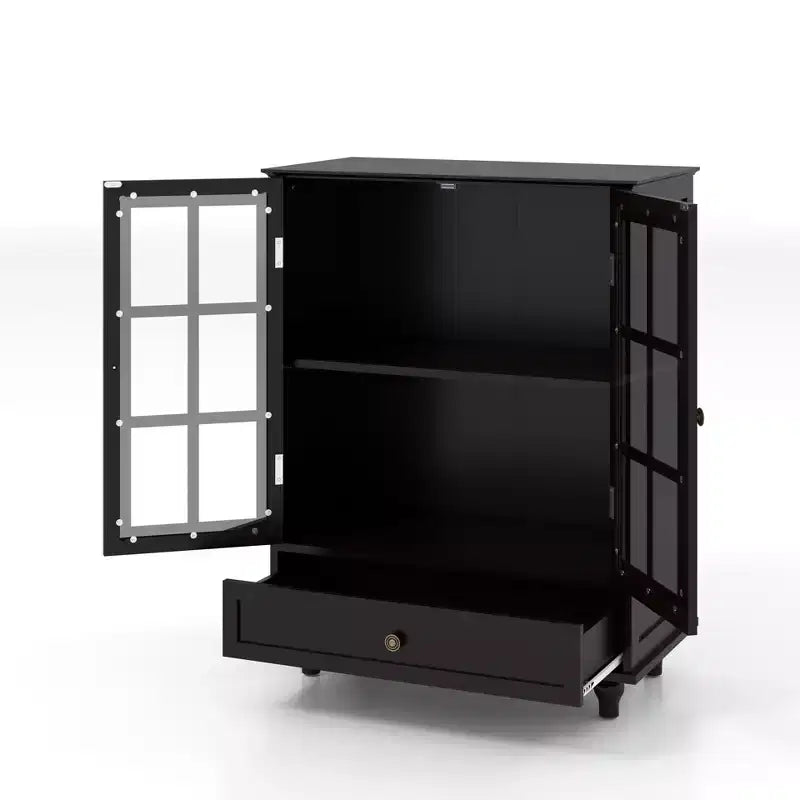 Buffet minimaliste avec 2 portes et 3 étagères, meuble de rangement pour salon, salle à manger, cuisine